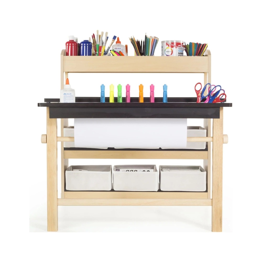 Guidecraft Change Table Guidecraft Deluxe Art Center - Kids' Wooden Craft Table Set