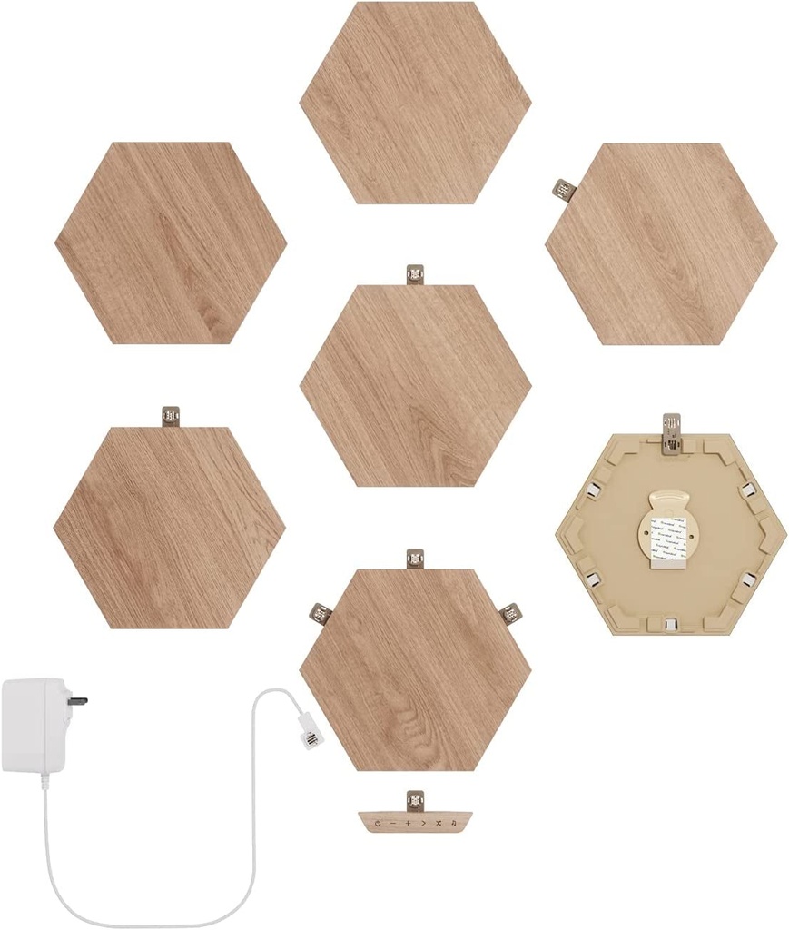 Nanoleaf Elements Wood Look Smarter Kit - 7 Panels