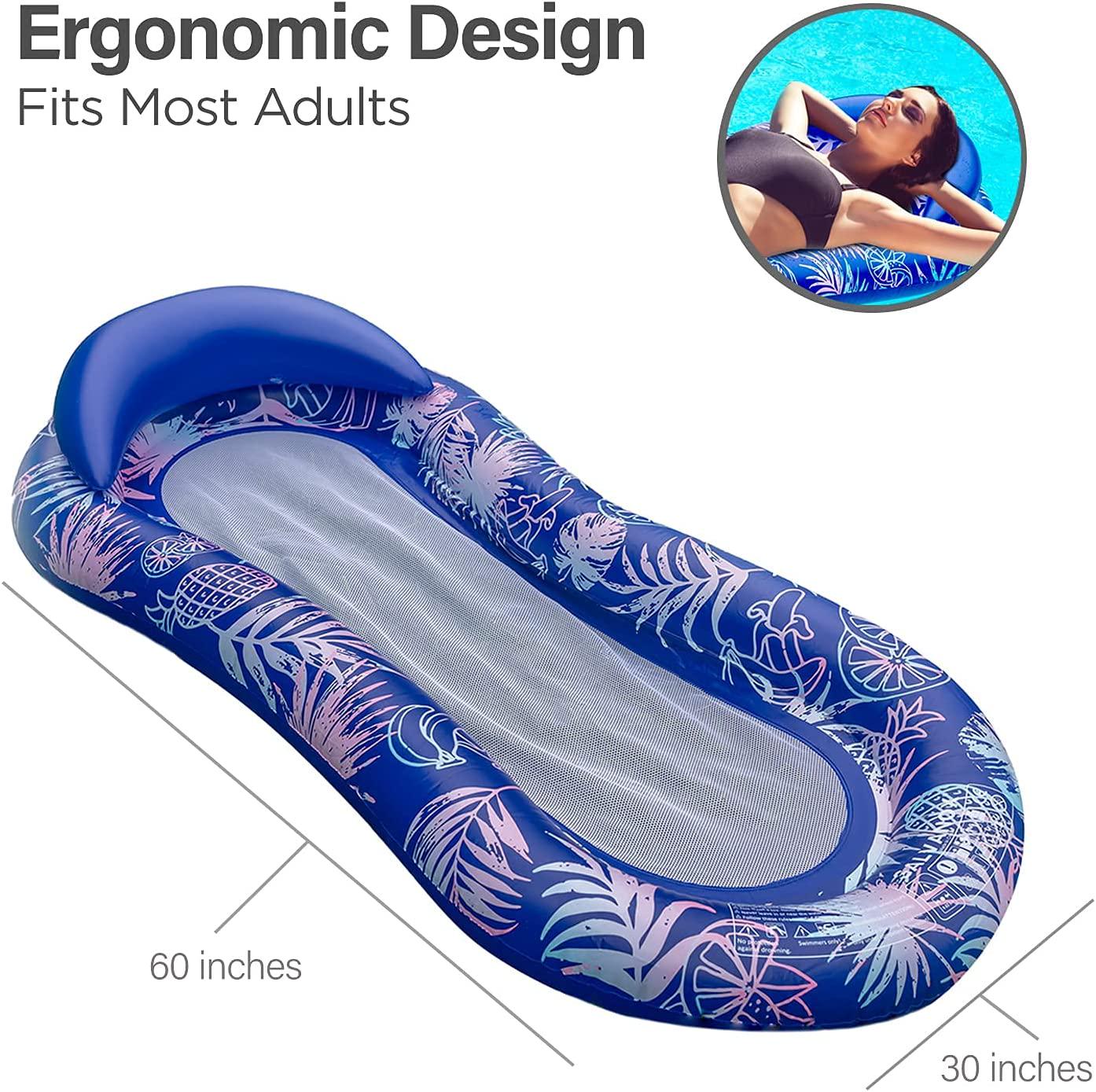 Floatie Raft Galvanox Heavy Duty Pool Floaties for Adults | Inflatable Lounger