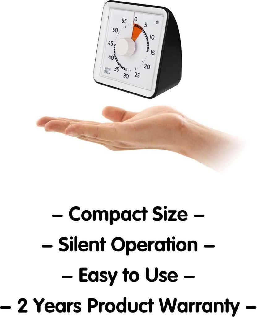 Hour Visual TWENTY5 SEVEN Silent Countdown Timer - 3 Inch Visual Timer