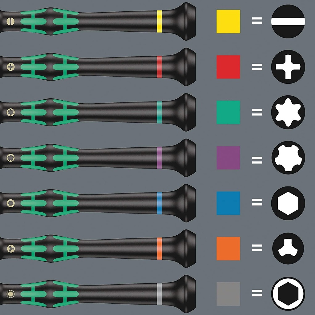 Screwdriver Form Wera Kraft Form Micro 12 Screwdriver Set for Electronics