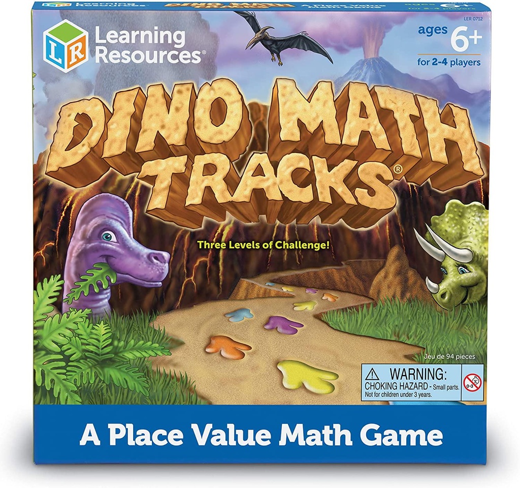 Dino Math Tracks Game - Fun Math Learning for Ages 6+