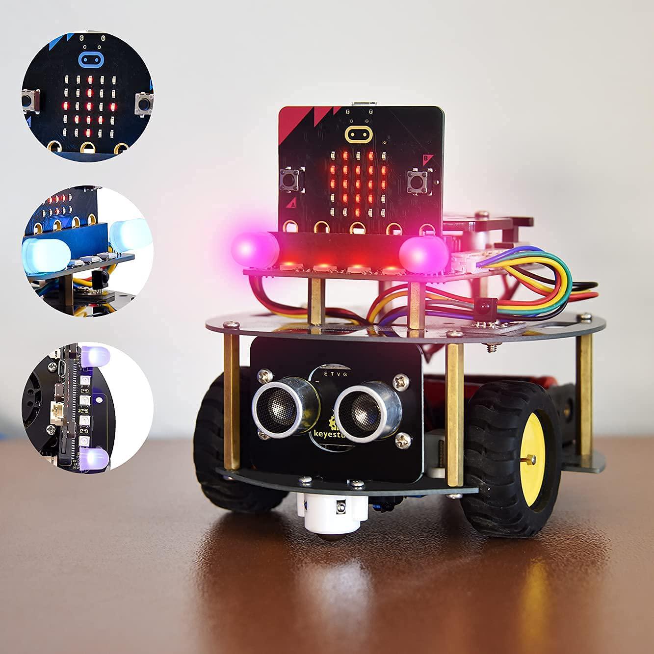 KEYESTUDIO Micro:bit Robot Car Kit with Obstacle Avoidance