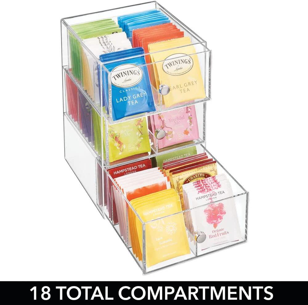 mdesign-plastic-kitchen-pantry-cabinet-countertop-organizer-storage-station-with-3-drawers-for-coffee-tea-sugar-packets-sweeteners-creamers-drink-pods-18-sections-clear-04-mDesign_Plastic_Kitc_ec9887c371aafdf305bf3bc3f67fc7ab.jpg