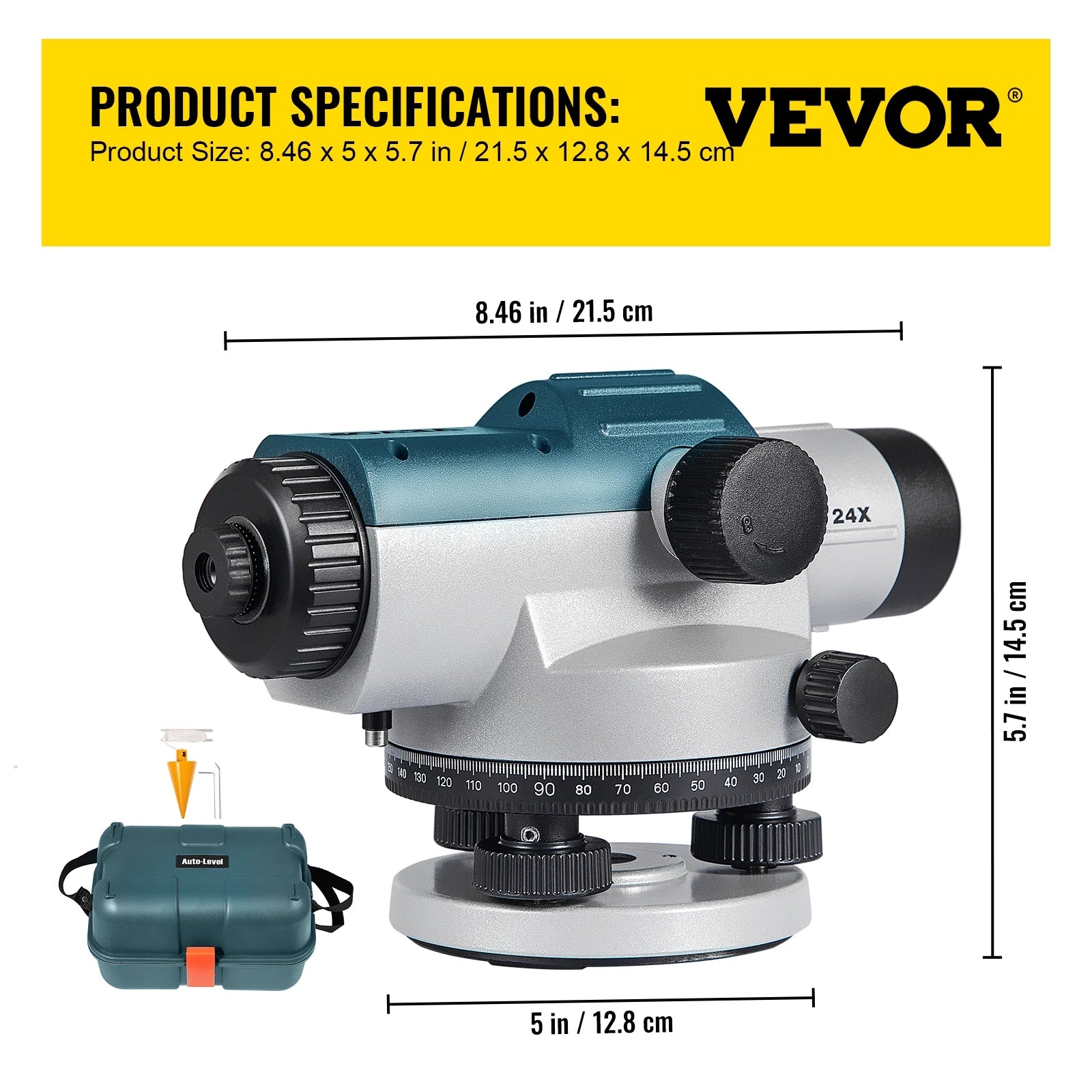 VEVOR 24X Automatic Optical Level - Precision Measuring Tool