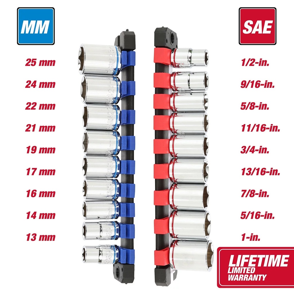 Hyper Tough 22-Piece Ratchet and Socket Set - SAE & Metric