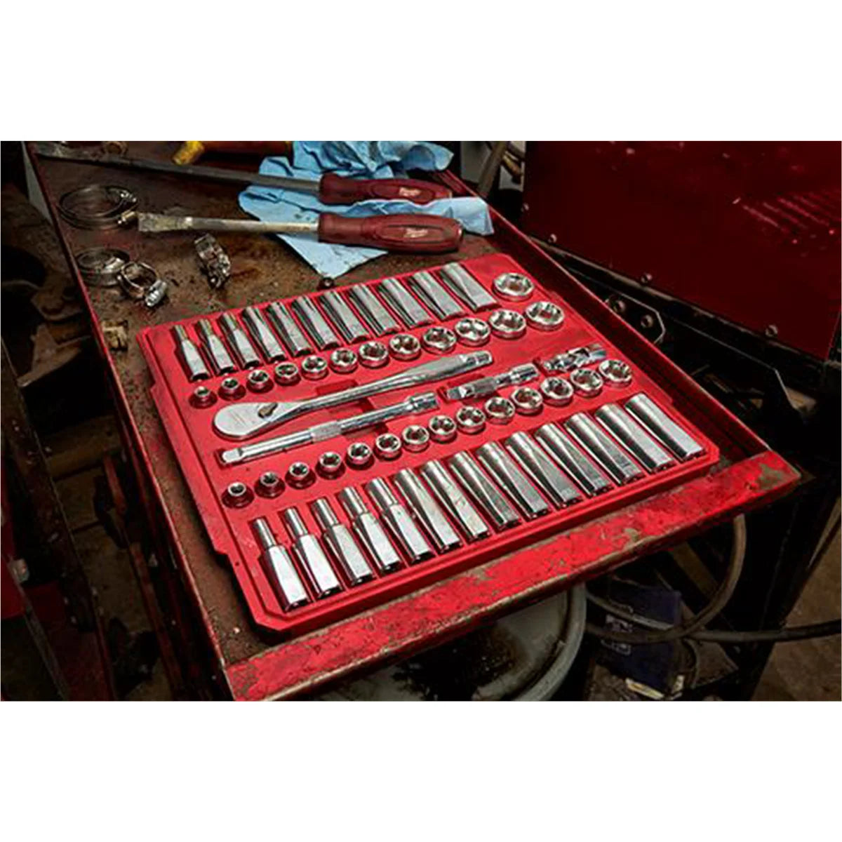 Milwaukee 48-22-9008 56 Pc. Ratchet & Socket Set