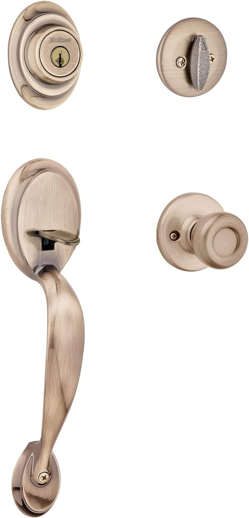 Kwiklocks Kwikset Dakota Front Door Lock Handle and Deadbolt Set