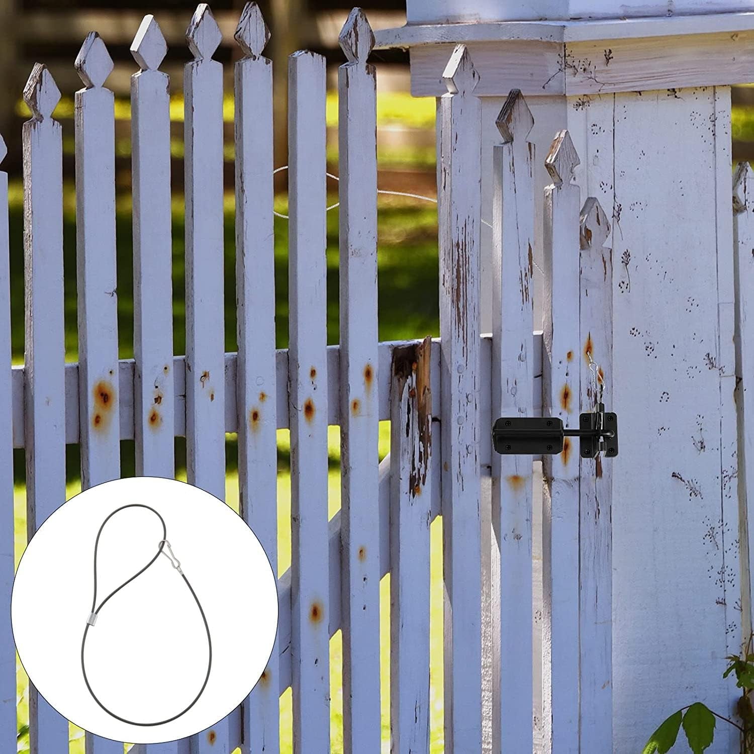 Adjustable Stainless Steel Gate Latch Pull - 2 Pcs