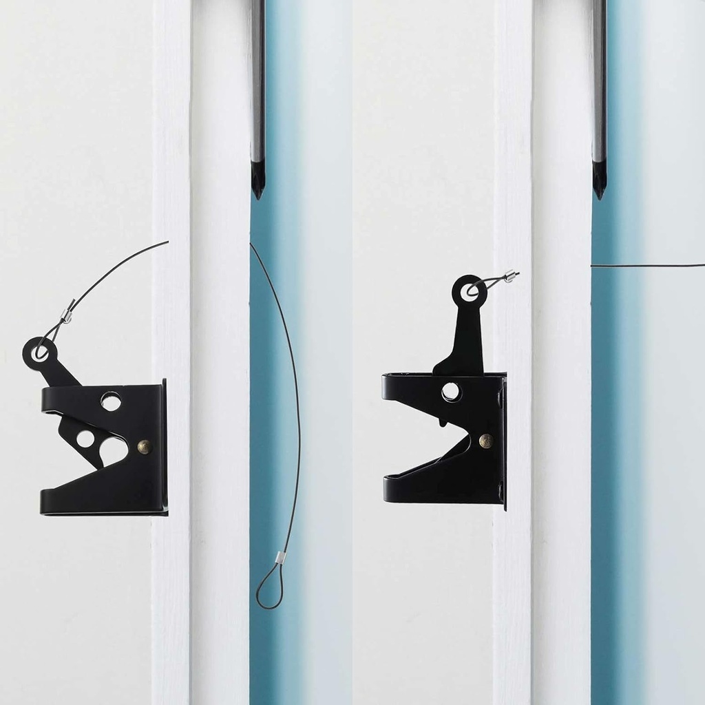 Gate Pull Text Adjustable 6-Piece Gate Latch Pull for Metal & Wood Fences