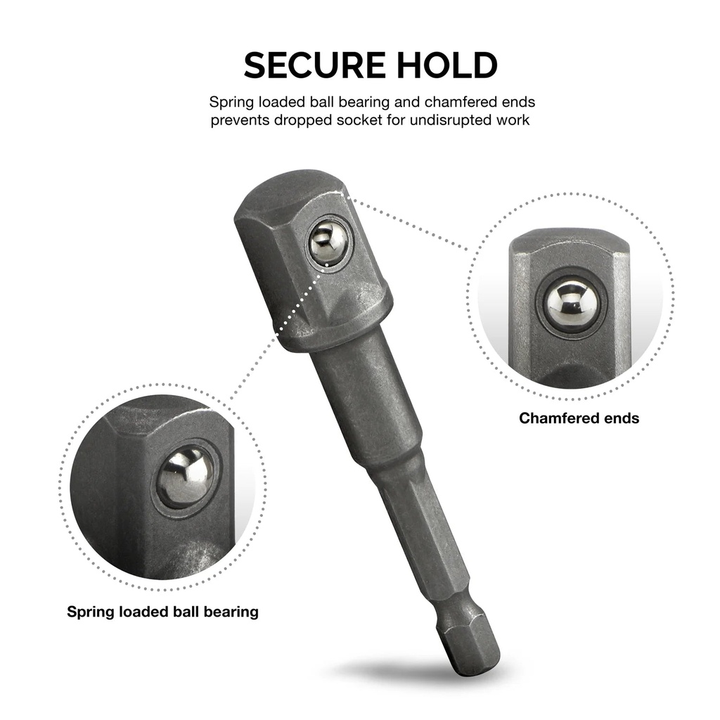 NEIKO 00257 Socket Adapter Extension Set - 9-Piece Drill-Bit Kit