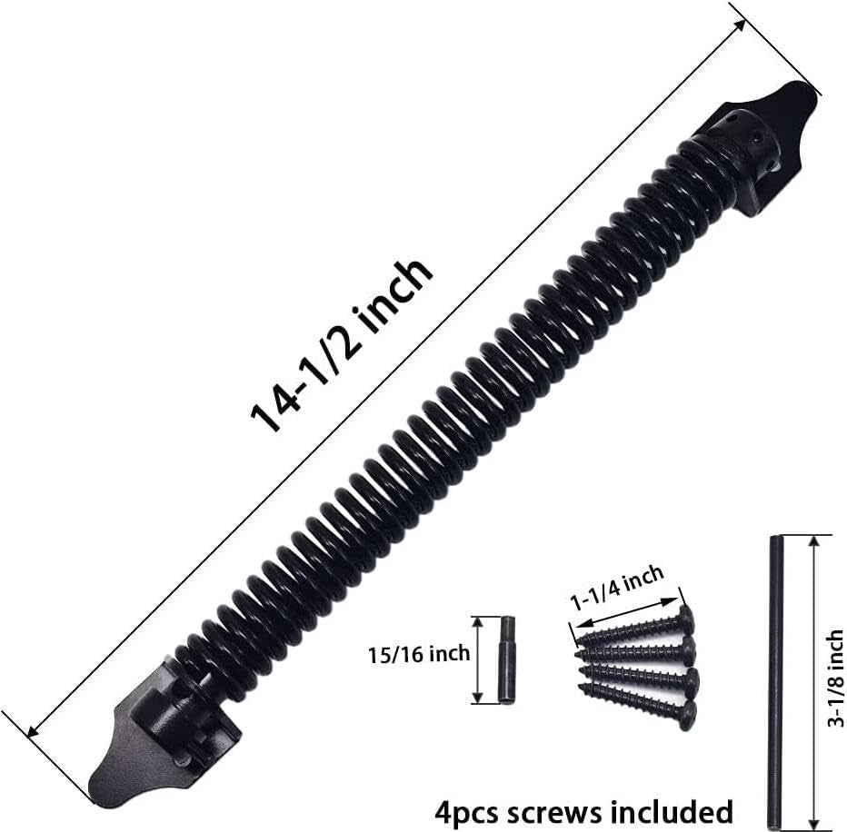 Self Closing Gate Spring - Heavy Duty 14” Adjustable Closure