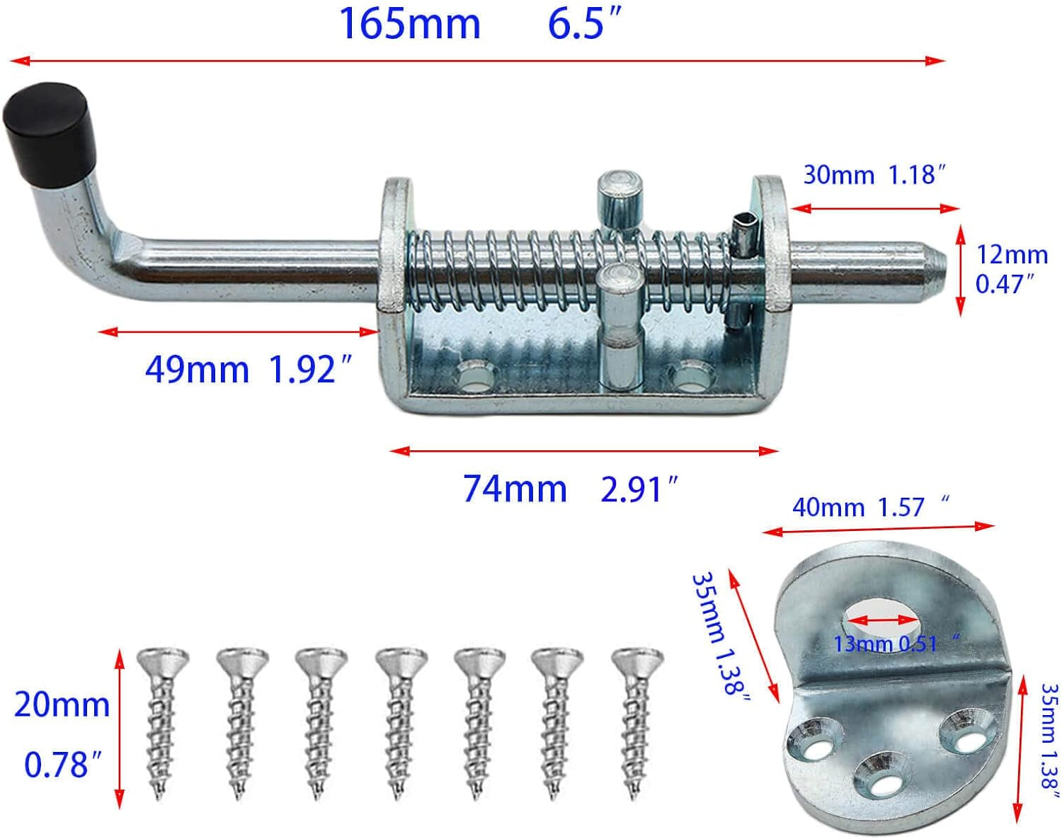 Heavy Duty Spring Loaded Latch Pin - Secure Your Gates & Doors