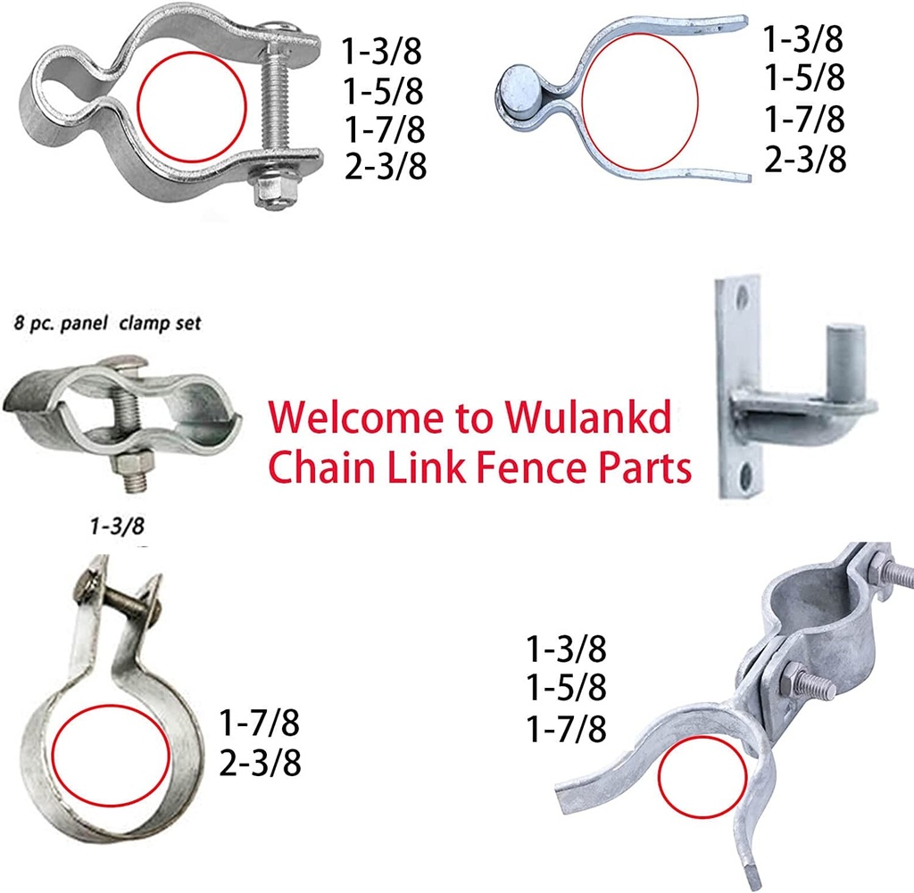 Galvanized Chain Link Fence Gate Hinge - 2-3/8