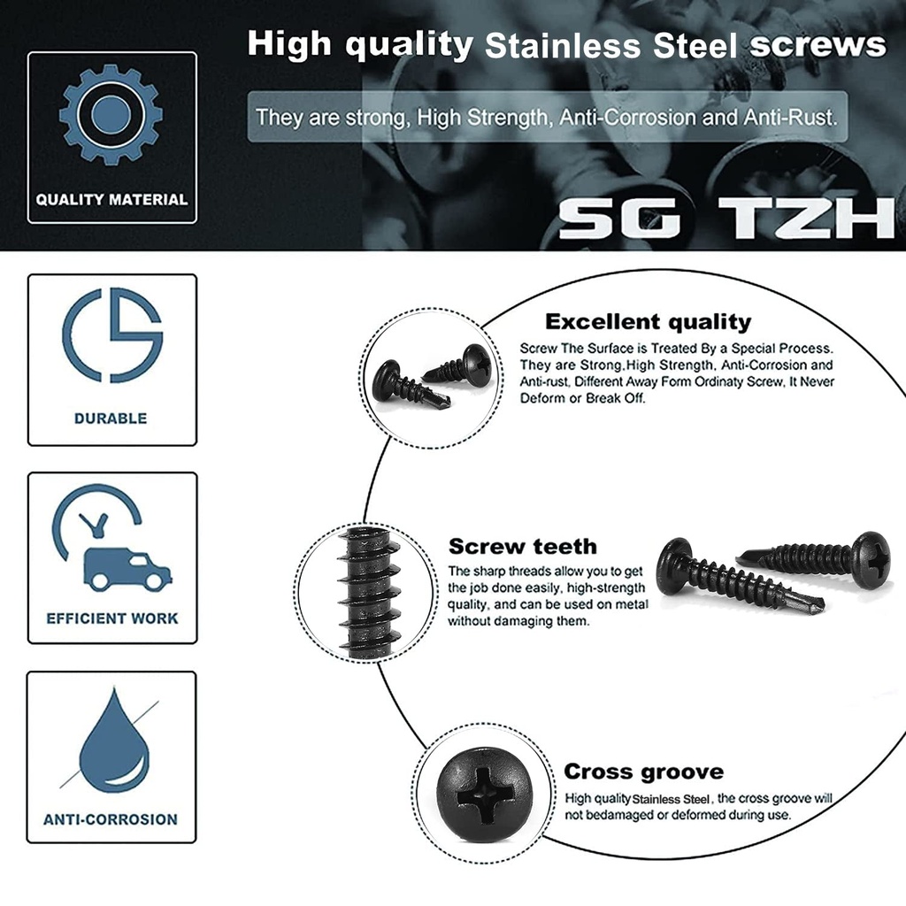 10-x-2-3-4-sheet-metal-screws-100pcs-410-stainless-steel-pan-head-tek-screws-fast-self-tapping-screws-black-oxide-by-sg-tzh-04-8b7bfe8e89146e1ef7ad98ddd5c05577.jpg