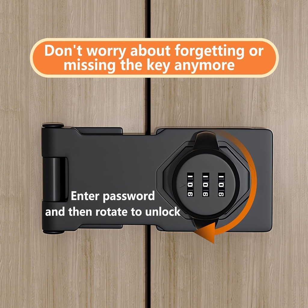 Keyless Cabinet Lock - 3 Digit Combination for Security