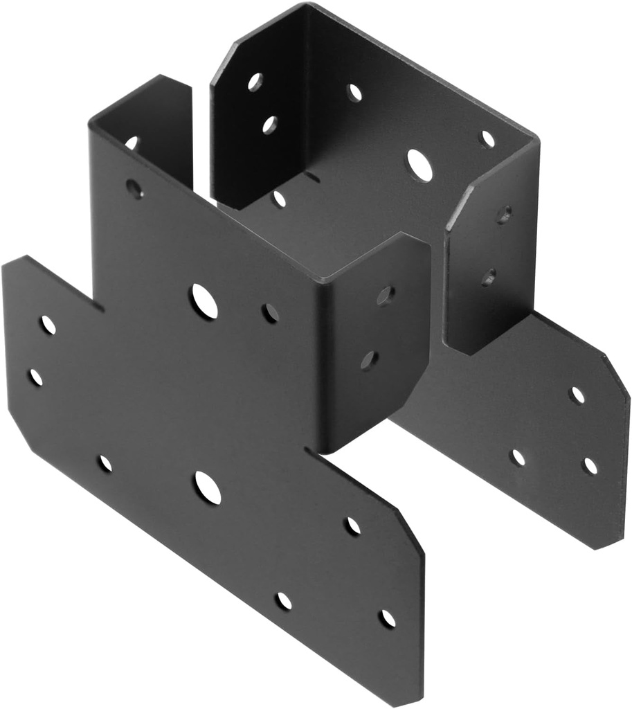 Black T Shaped Post Connector | Adjustable Roof Tie Bracket