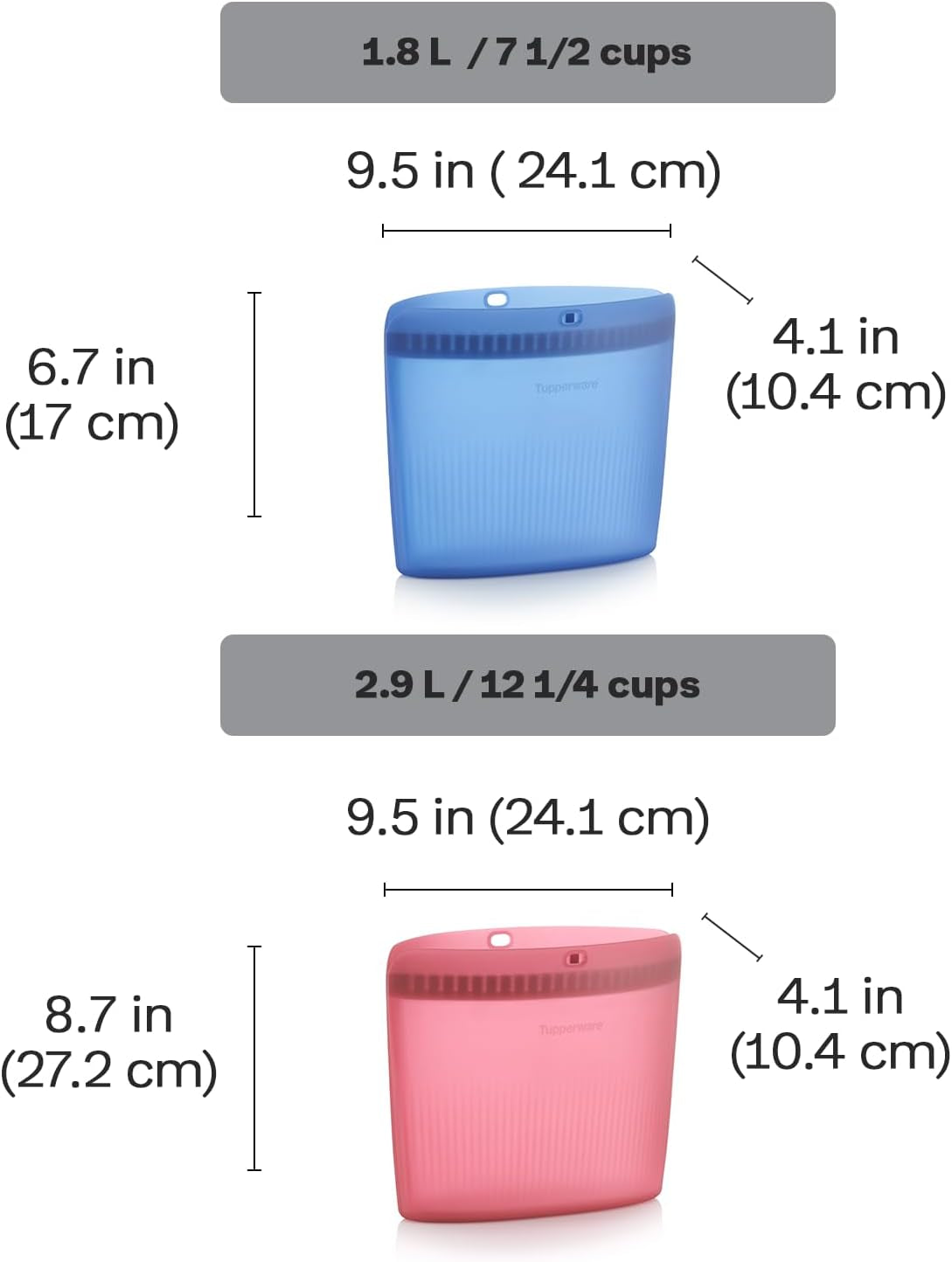 Tupperware Ultimate Silicone Food Storage Set - 4 Bags