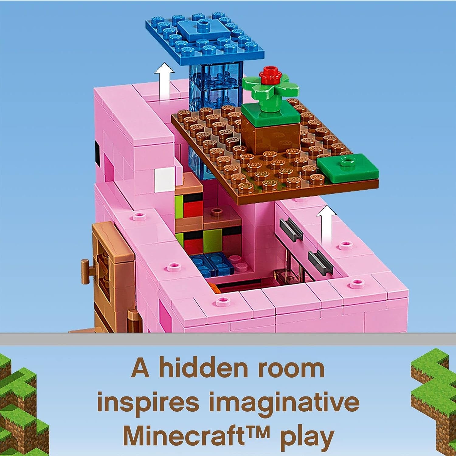 LEGO Minecraft Pig House 21170 with Alex and Creeper Figures
