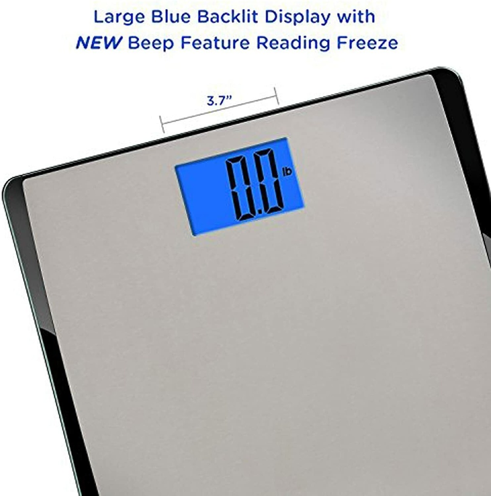 Eatsmart Precision Digital Bathroom Scale – 550 lb Capacity