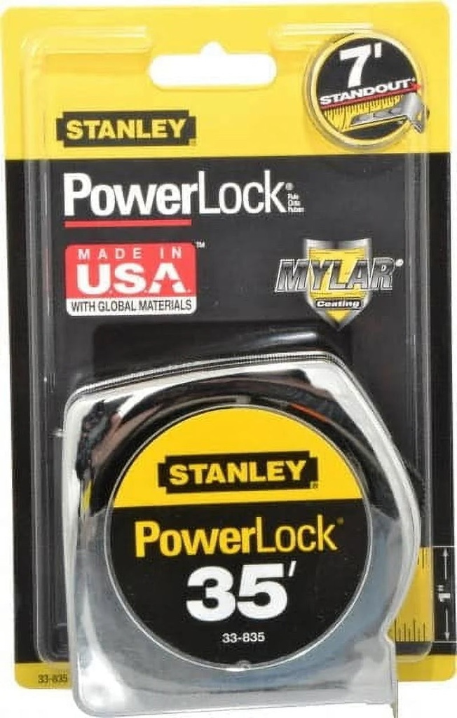 Stanley 35' X 1" Yellow Blade Tape Measure