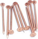 3 Inch Copper Nails Roofing Finish Nails USA MADE - Solid Pure Copper Slating Nails Spikes Flashing Furniture Boat - Package Includes the Highest Quality Copper Nails by Dubbs Hardware (50)
