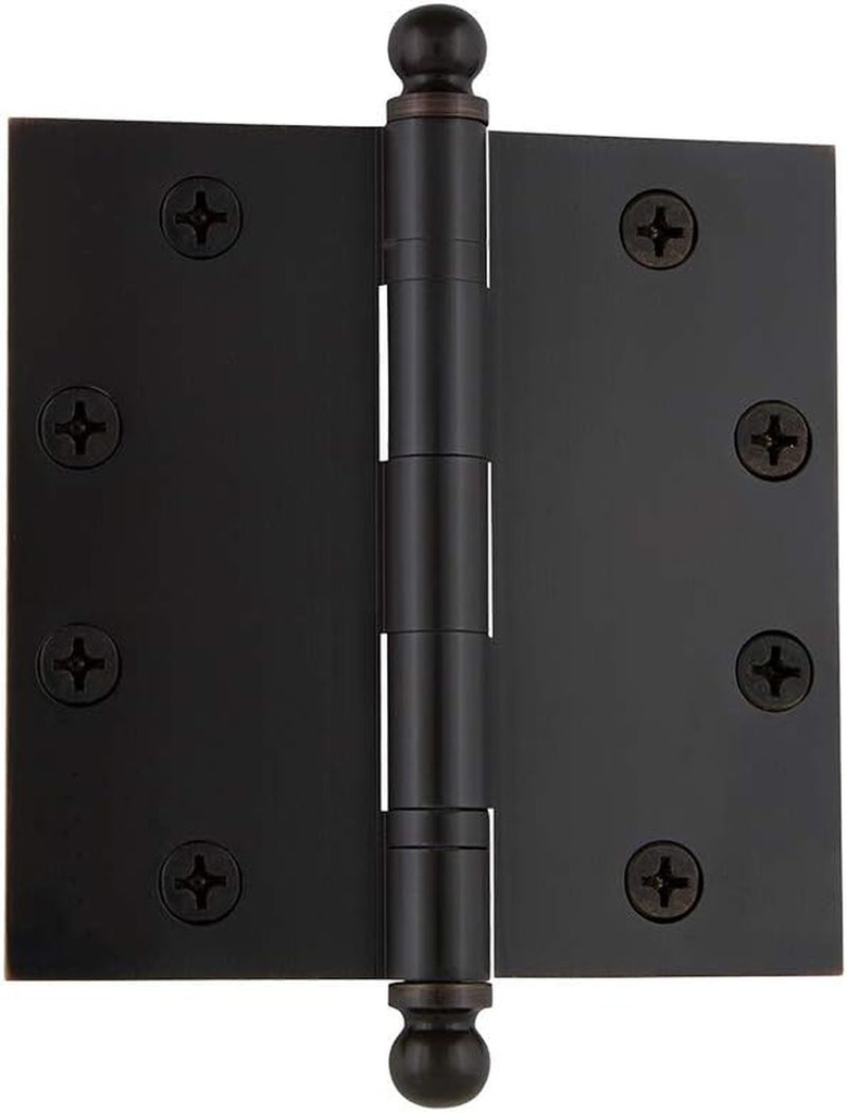 Nostalgic Warehouse Ball-Tip Residential Door Hinge with Square Corners