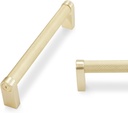 10 Pack 5Inch Kitchen Cabinet Handles Brushed Brass Knurled Cabinet Pulls Gold Drawer Pulls Kitchen Hardware Kitchen Handles for Cabinets Cupboard Handles Drawer Handles