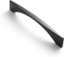 Goo-Ki 5'' Modern Cabinet Pull Matte Black Drawer Handle Wardrobe Cabinet Hardware,6 Pack 074