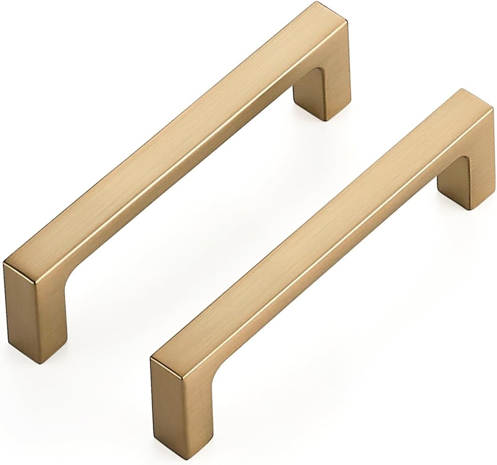 Ravinte 10 Pack Solid 3-1/2 Inch Kitchen Square Cabinet Handles Champagne Bronze Cabinet Pulls Drawer Pulls Kitchen Cabinet Hardware Kitchen Handles