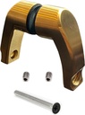 Stainless Steel 316 Garde Mid-Post Offset Style Pulls for 1-1/4"" OD round Handle, Satin Gold Finish, 2 Pieces, HF-032