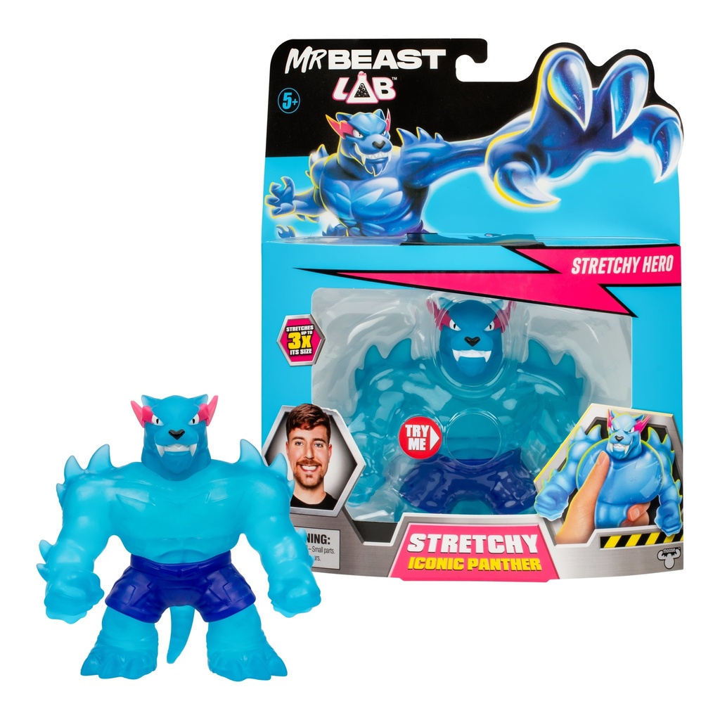 Mrbeast Lab Heroes of Goo Jit Zu Goo Iconic Panther Action Figure, Ages 5+