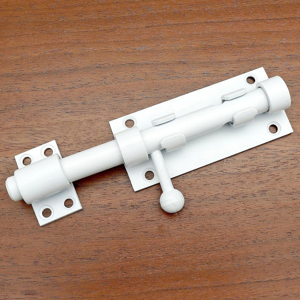 Slide Bolt Gate 2 Pieces Latch Heavy Duty Barrel Bolts Safety Door Lock Hardware Latch 6.2 Inch Solid 304 Stainless Steel for Wooden Yard Door Interior and Outdoor Latches (White, 6 Inch)