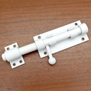 Slide Bolt Gate 2 Pieces Latch Heavy Duty Barrel Bolts Safety Door Lock Hardware Latch 6.2 Inch Solid 304 Stainless Steel for Wooden Yard Door Interior and Outdoor Latches (White, 6 Inch)