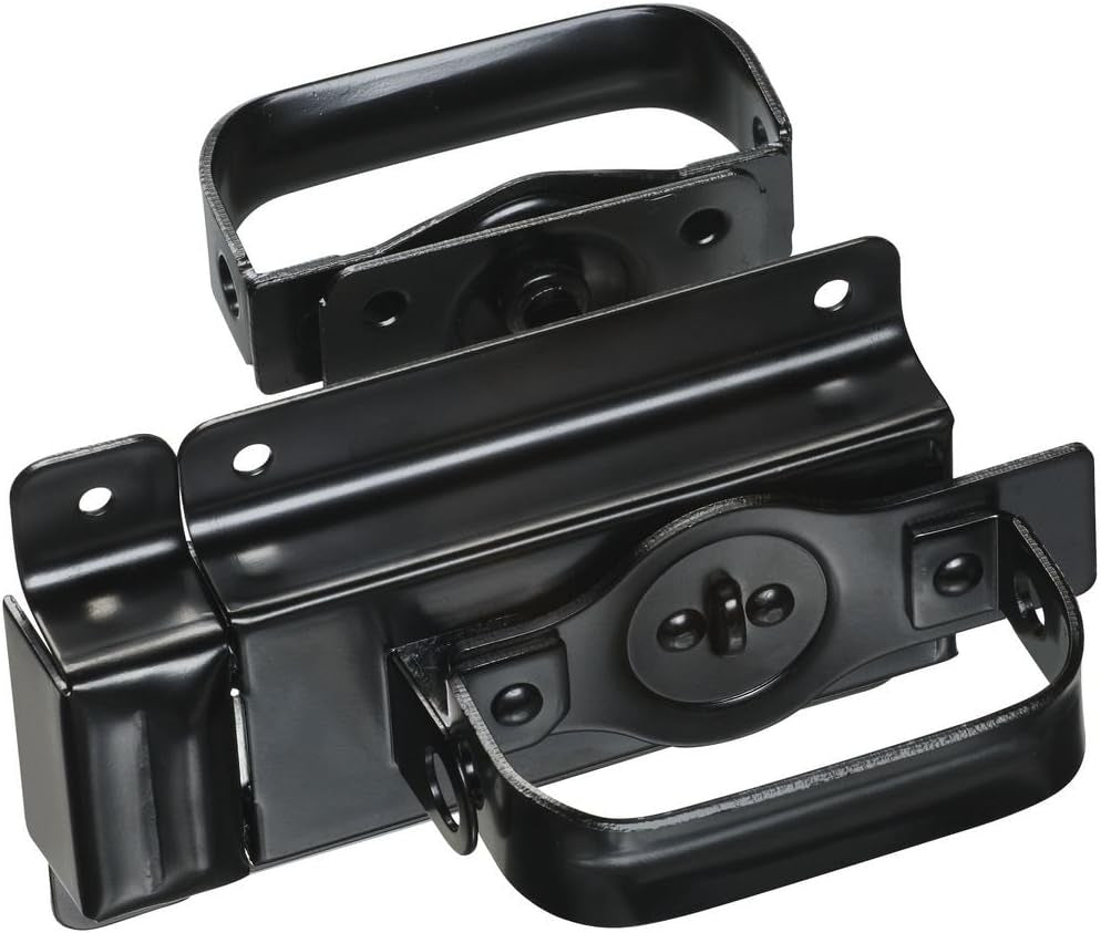 National Hardware N101-576 Swinging Door Latch, Heavy Duty, Interior & Exterior Use, Coated with Weatherguard Protection, Black