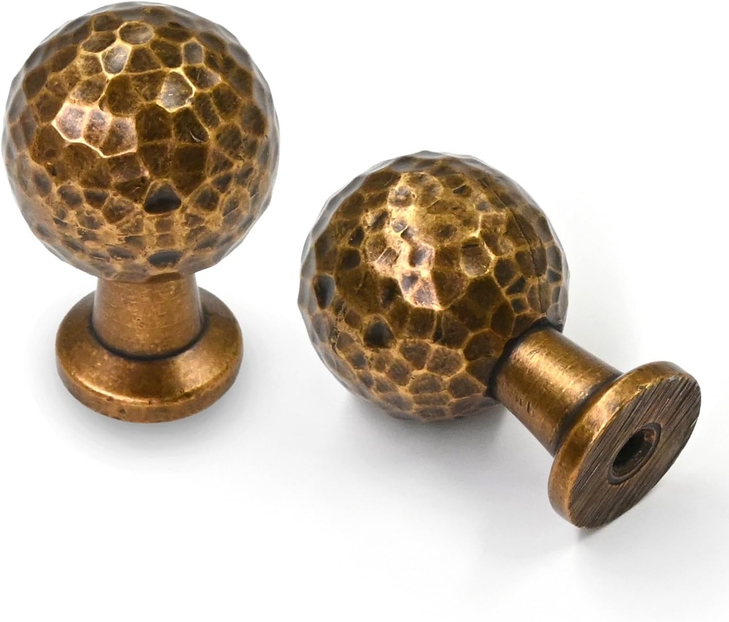 Asidrama 10 Pack Antique Brass Kitchen Cabinet Knobs Dresser Knobs Drawer Knobs Cabinet Hardware Zinc Knobs for Dresser Drawers
