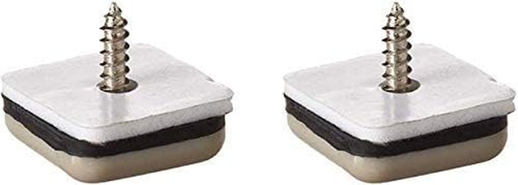 Shepherd Hardware 9240 1-Inch Square Adhesive, Slide Glide Furniture Sliders, 8-Pack (Two Pack)