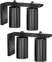 Gate Roller Guide,4"Slide Gate Guide Roller with L-Bracket,Universal Adjustable Heavy Duty Sliding Gate Rollers,Sliding Door Hardware（2 Pack)