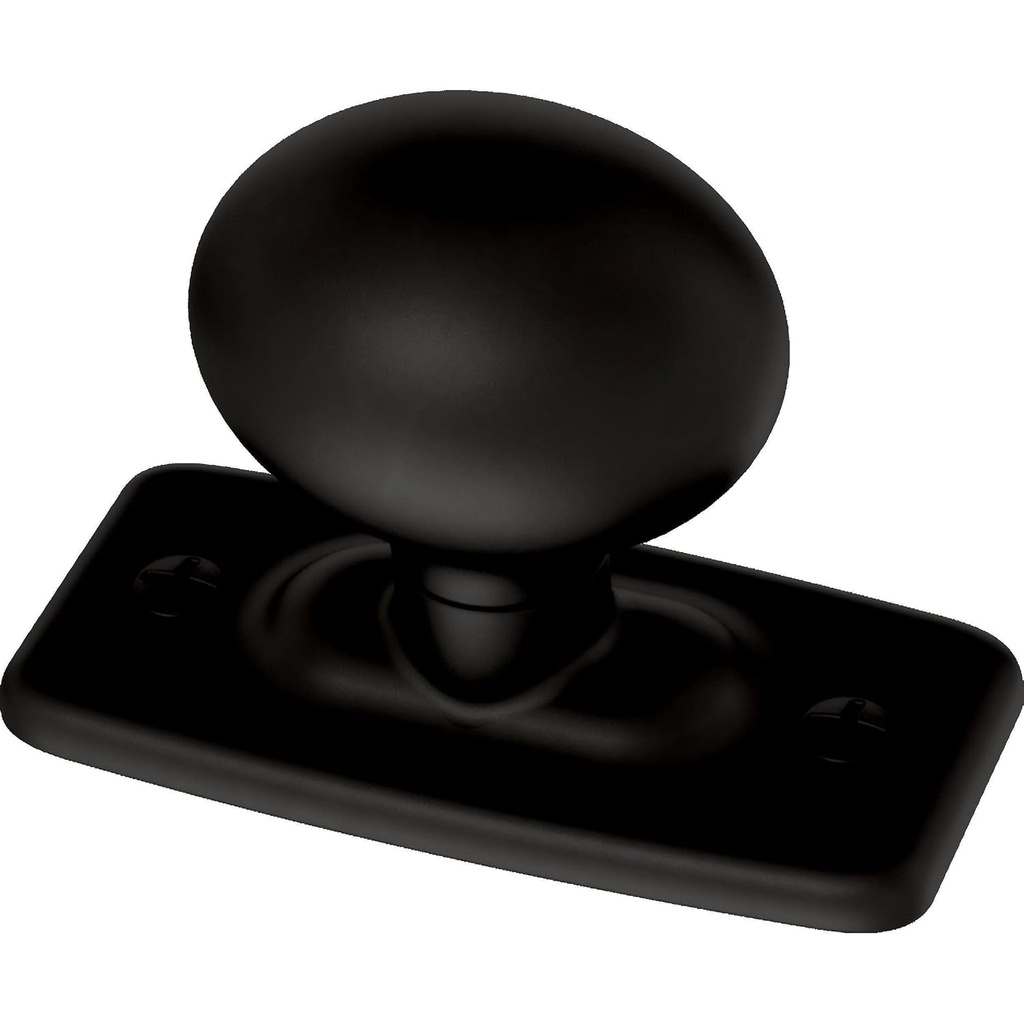 Franklin Brass Knob with Backplate (5-Pack) Cabinet Knobs Matte Black Drawer Knobs Kitchen Cabinet Knobs for Dresser Drawers Pulls and Knobs 1-1/4" Closet Door Knobs P28198K-FB-B