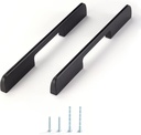 Satanga Kitchen Cabinet Pulls Hole Center 6.3 Inch Matte Black Bar Modern Cupboard Pull 5 Pack Solid Euro Style Dresser Handles Bathroom Bedroom Hardware Door Furniture Wardrobe Pull Overall 7.9"