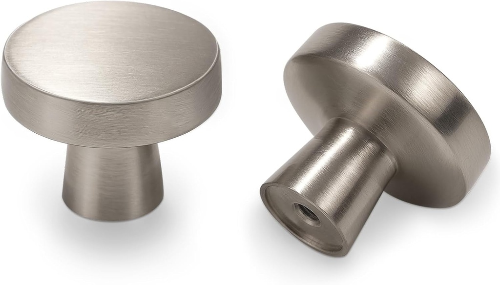 10 Pack Brushed Satin Nickel Kitchen Cabinet Knobs Sliver Drawer Knobs Kitchen Cabinet Hardware Zinc Alloy Kitchen Handles Drawer Knobs Dresser Handles