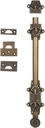 Door Sliding Bolt & Latches, 12 X 1 1/4 Inches with 3 Gate Latch, Barrel Bolt Antique Brass Finish, Security Slide Lock for Doors Gates Cabinet