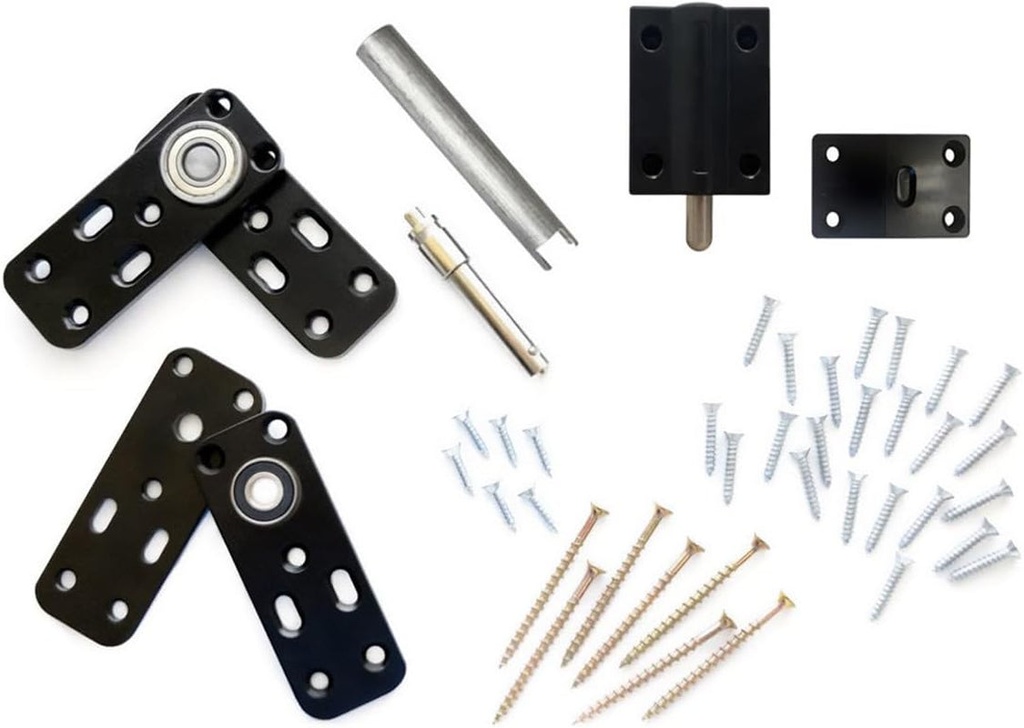 MURPHY DOOR Hidden Hinge Hardware - Easy DIY Hidden Door System, Heavy Duty Swinging Door Hinge for Secret Door or Hidden Door Bookcase, up to 300 Lbs