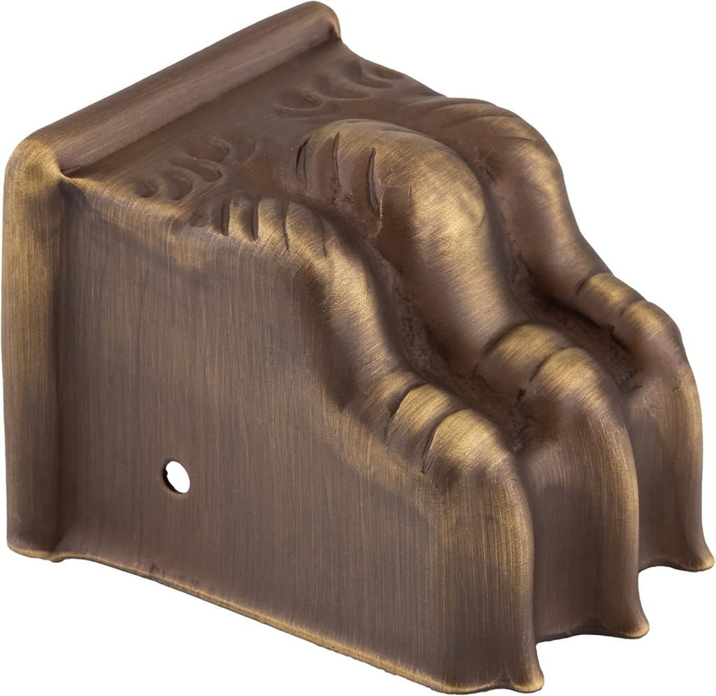 Medium Stamped Antique Brass Furniture Leg Claw Feet | Toe Cap to Protect Feet of Table, Dresser, Sofa | Antique Furniture Reproduction Hardware | UA-376-TCAB (4)