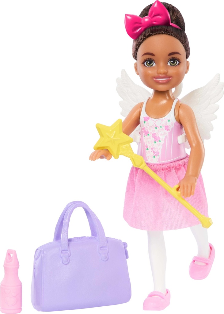 Barbie Chelsea Ballerina Doll & Accessories Set, Career-Themed Brunette Small Doll