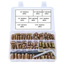 180 Pcs Wood Bolt Inserts 1/4 "- 20 Metal Nut Inserts Hex Socket Drive - Metric Bolt Assortment, Threaded Screws Fastener Connector for Furniture Replacement Parts (1/4"-20 & 5/16"-18 Mixed Set)