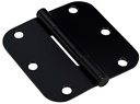 Hardware Essentials by Hillman Squeak-Proof 3-1/2In 5/8In Radius Matte Black Door Hinge (9 Count)