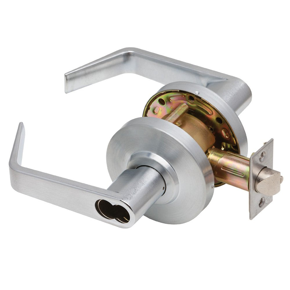 C2000-STRM-R-626-SFIC Grade2 Storeroom Cylindrical Lock with Regular Trim, Satin Chrome, 2 3/4" Backset