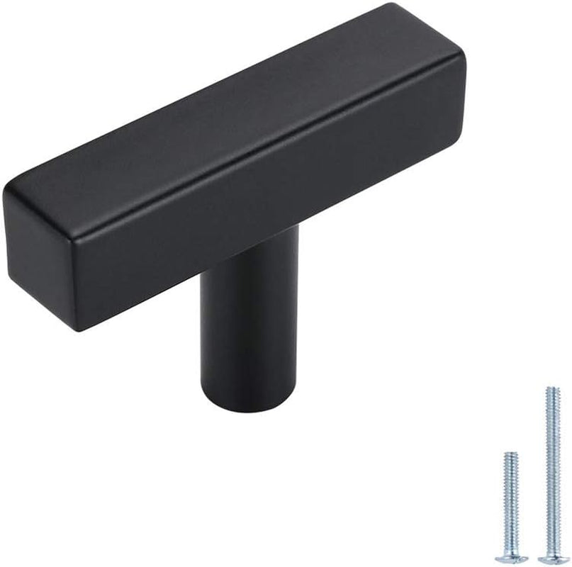 Peaha Case of 30, Black Cabinet Knobs Square Black Drawer Knobs - PHJ22BK Kitchen Cabinets Knobs Black Drawer Dresser Knobs Black Cabinet Hardware