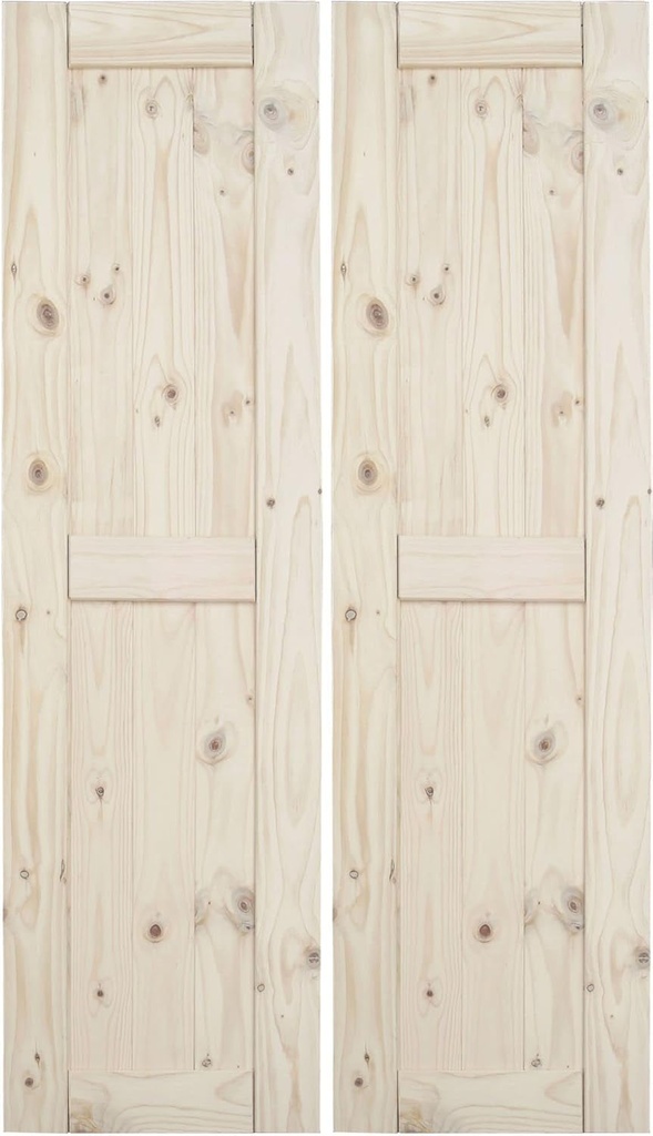 Miseno MBD1117 36" X 84" Bi-Fold Barn Door Slab - Unfinished Pine